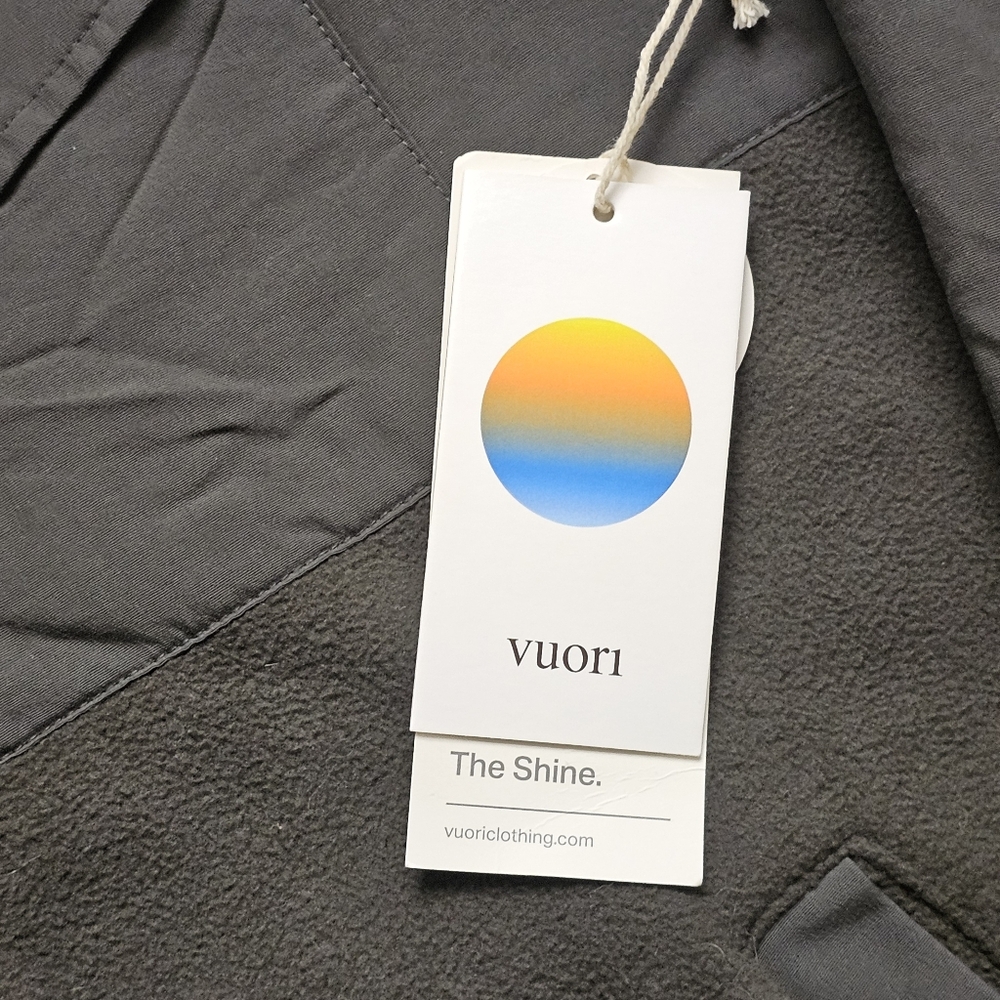 Vuori Morrow Sherpa Jacket Men Small Dark Oregano Green Long Sleeve Full Zip - Picture 8 of 15